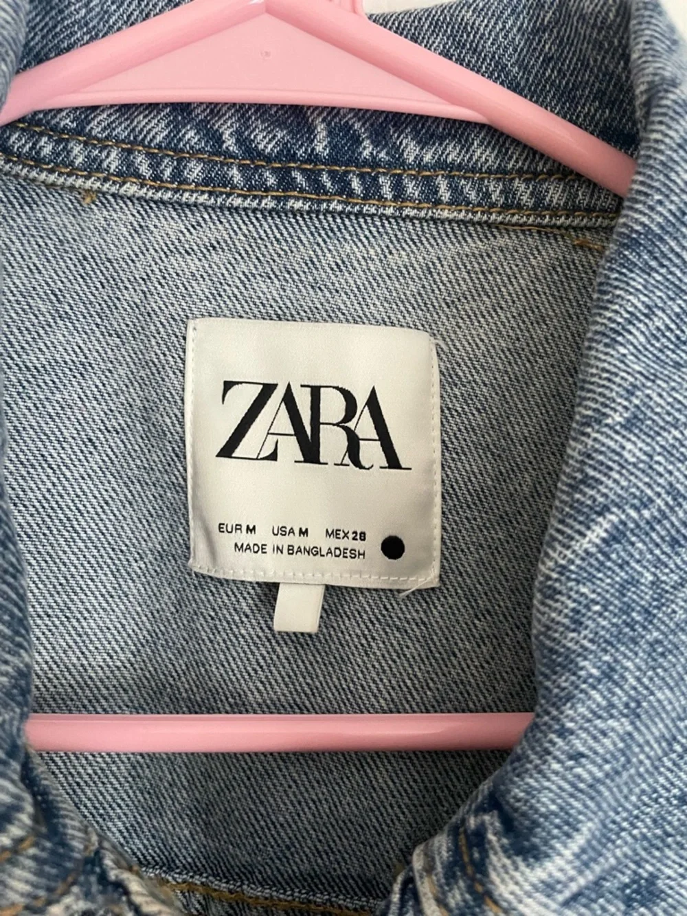 Zara Light Blue Denim Button-Front Midi Dress - Picture 3 of 3